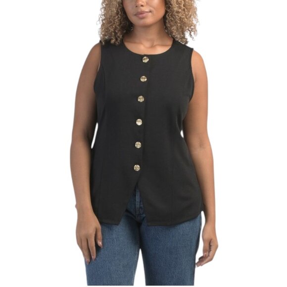 RIO & RIAN Tops - RIO & RIAN Button Front Vest